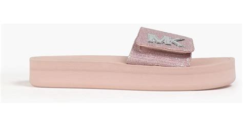 michael kors pink sneakers women|michael kors pink slides.